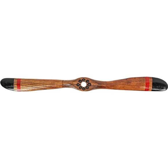 24 Inch Hand Carved Wooden Propeller Vintage Aviation Home Decor Wall Sculpture - Picture 1 of 6